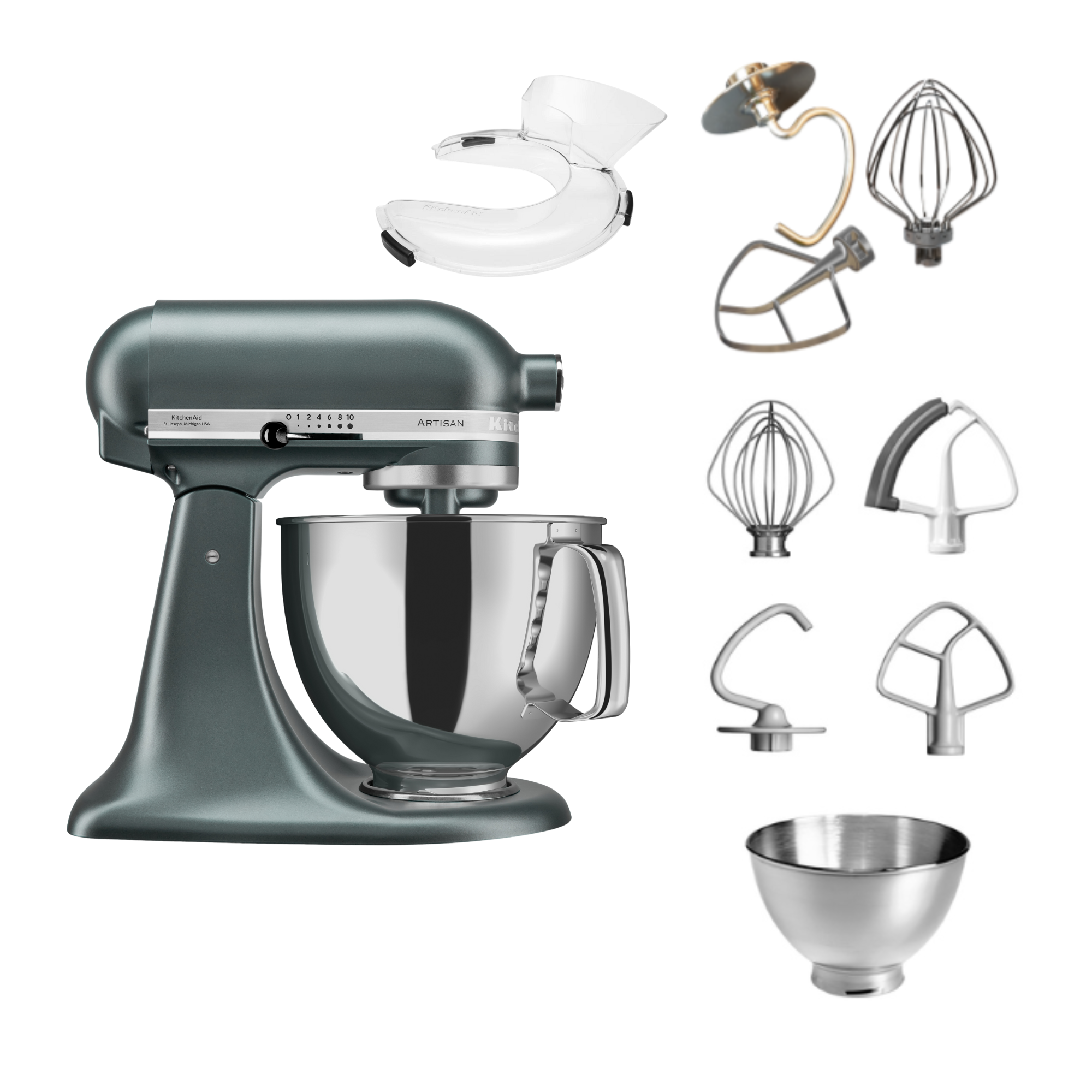 KitchenAid 4,8 L 5KSM175 Artisan Küchenmaschine Tschimmlover mit Tschimmhook Rührelementen