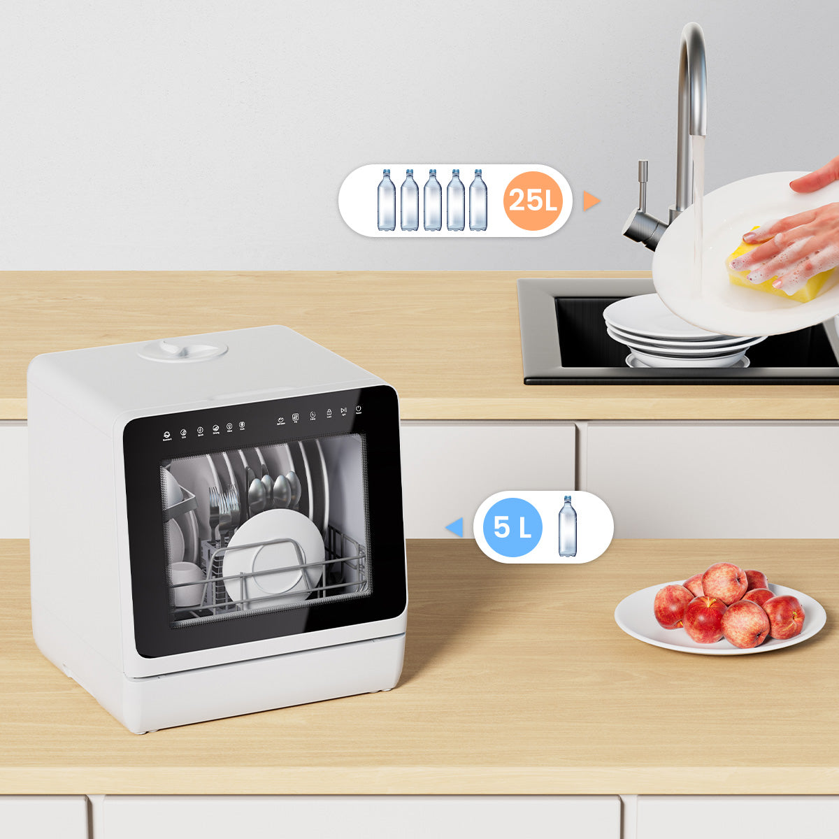 Refurbished HAVA R09 Countertop Dishwasher