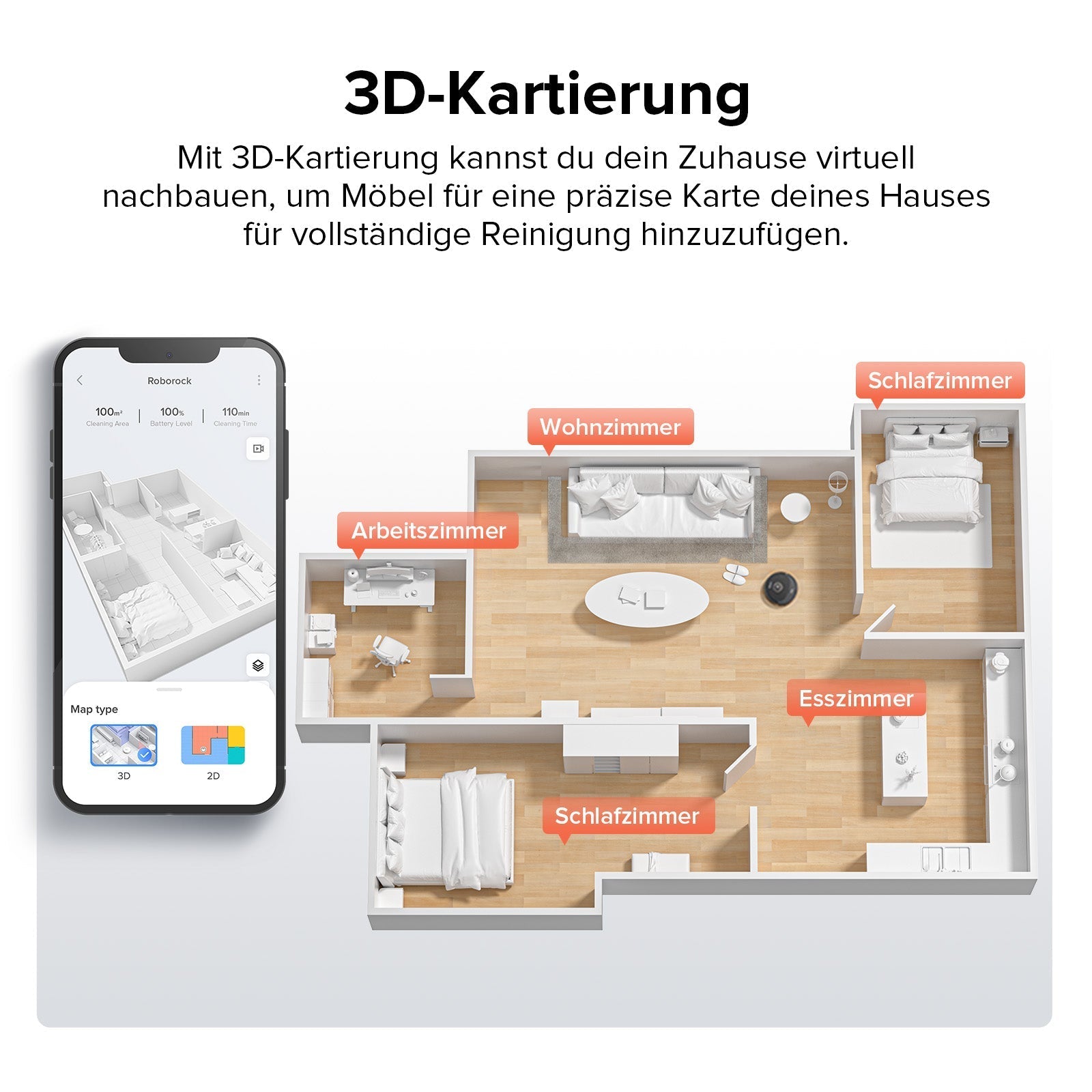 Roborock Q8 Max+ Saug- und Wischroboter mit Auto-Entleerungsstation