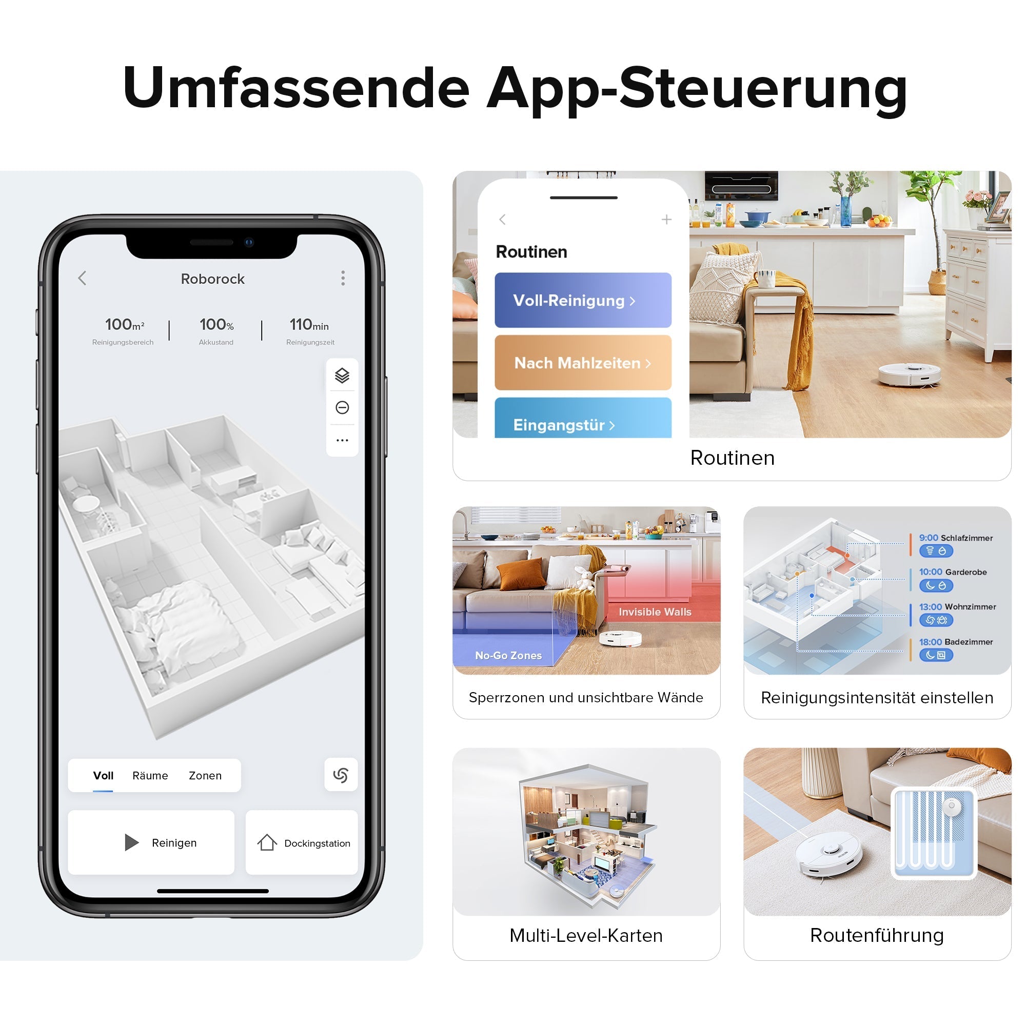 Roborock Q7 Max Saugroboter und Wischmopp mit 4200 Pa Saugleistung.