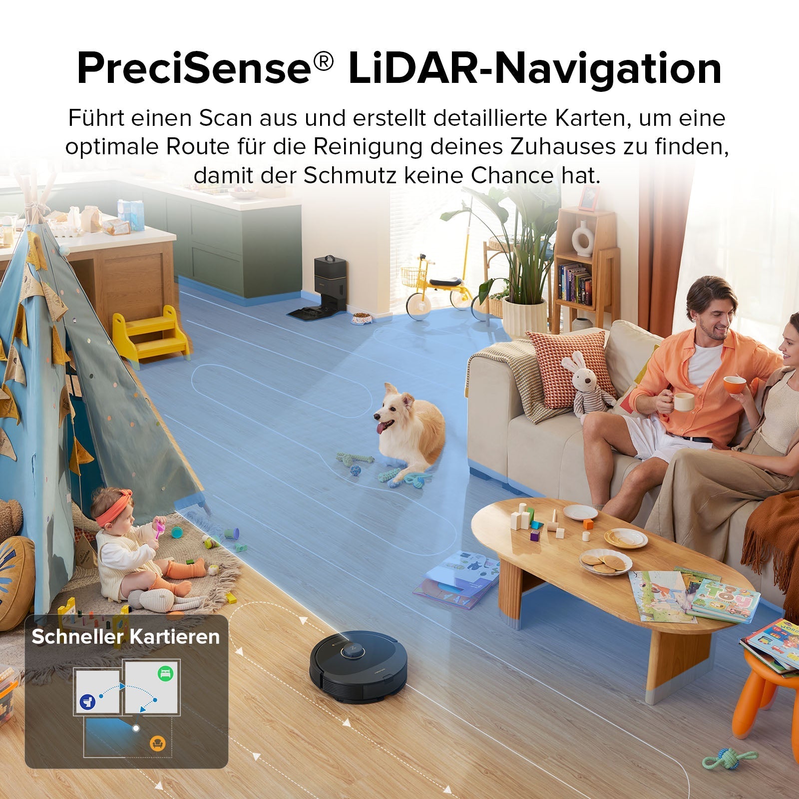 Roborock Q8 Max+ Saug- und Wischroboter mit Auto-Entleerungsstation