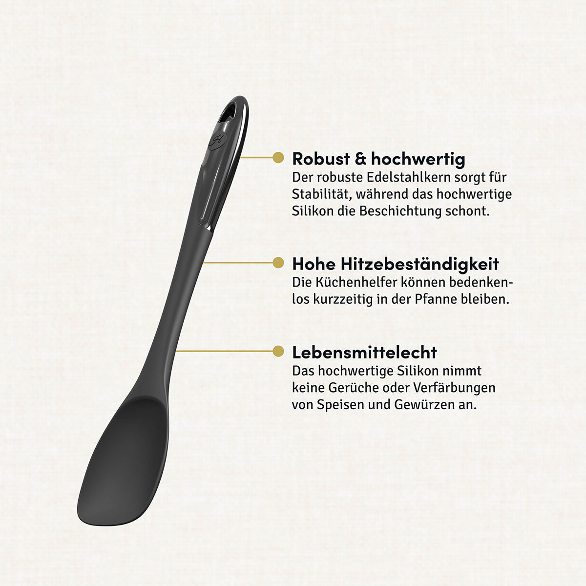 Servierlöffel mit robustem Edelstahlkern