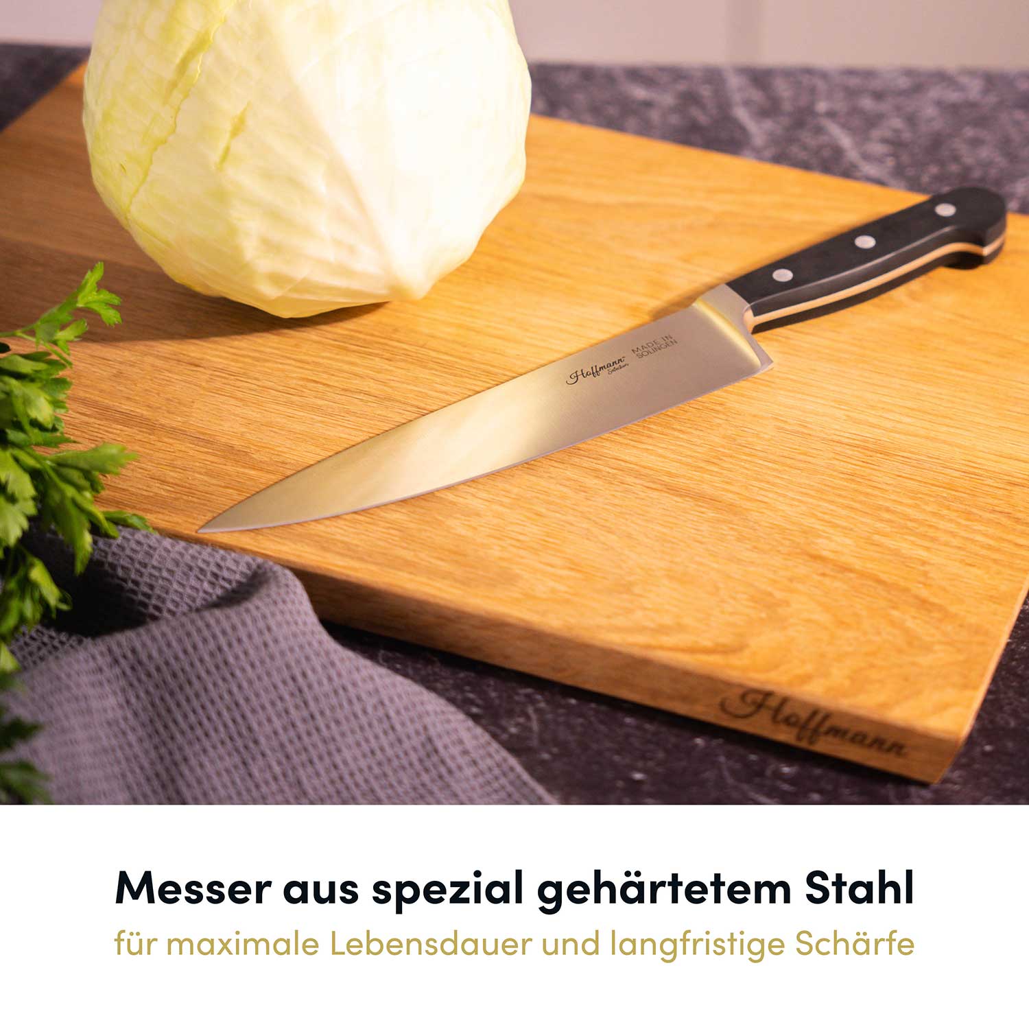 Chefmesser 21 cm, handgeschmiedet in Solingen