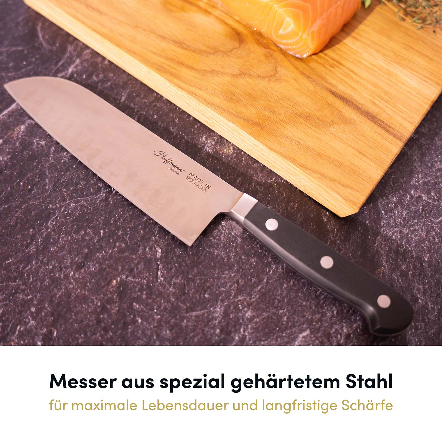 Santokumesser 18 cm, handgeschmiedet in Solingen