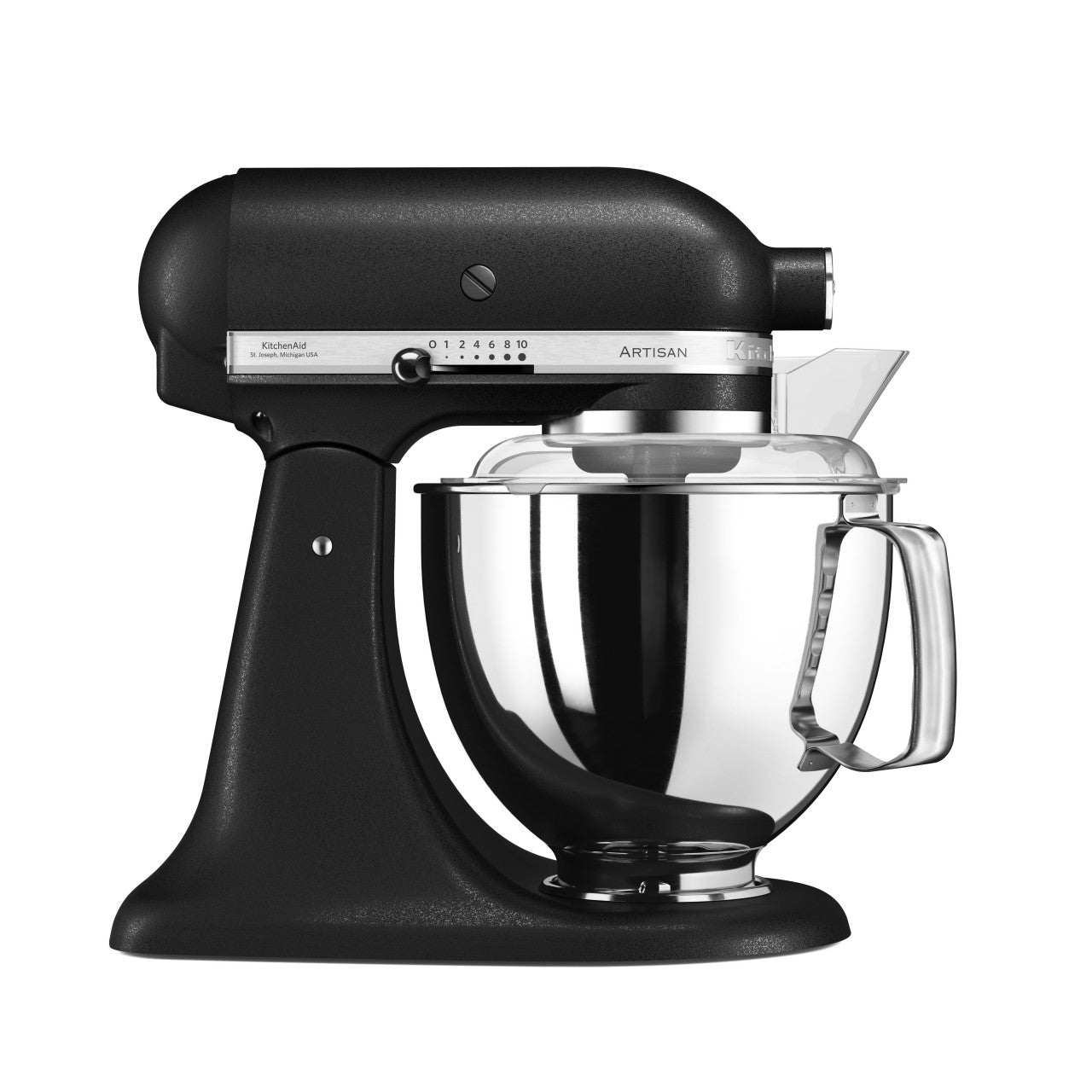 KitchenAid 4,8 L 5KSM175 Artisan Küchenmaschine Steellover mit Edelstahl-Werkzeugen