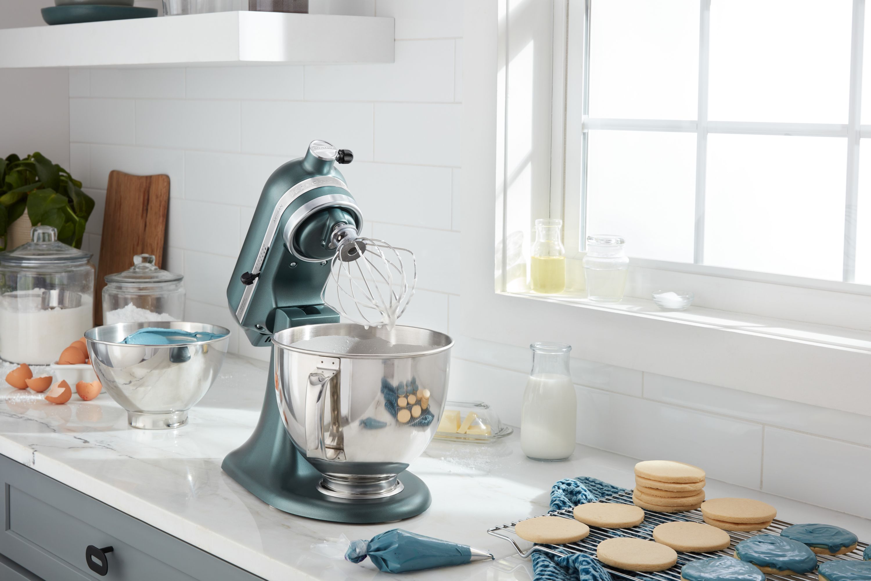 KitchenAid 4,8 L 5KSM175 Artisan Küchenmaschine Cookielover mit Fleischwolf+Spritzgebäckvorsatz