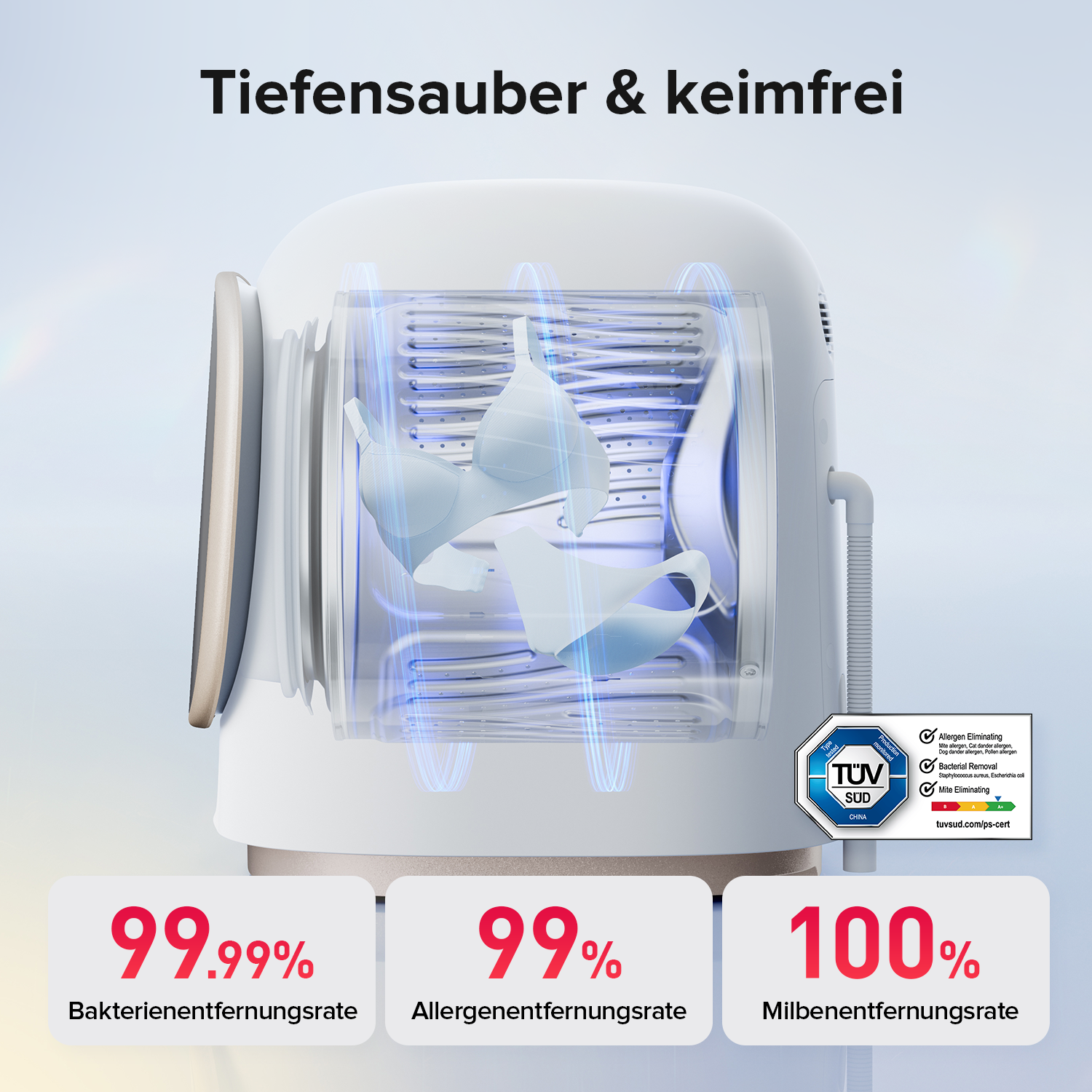 Roborock Zeo Mini Waschtrockner mit der Zeo-Cycle® Trocknungstechnologie