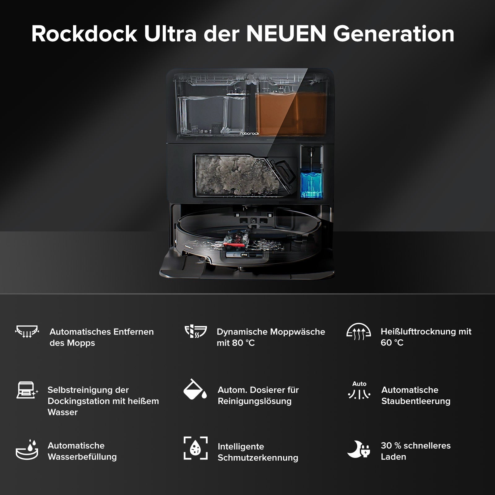 Roborock Saros 10 Saugroboter mit Dual Anti-Tangle System