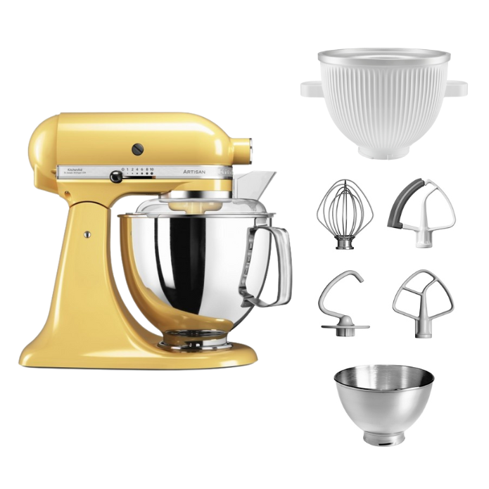 KitchenAid 4,8 L 5KSM175 Artisan Küchenmaschine Icelover mit Eiszubereiter