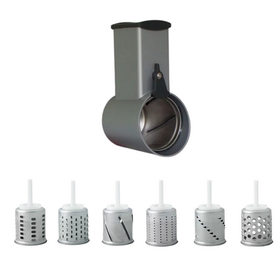 Messerschmidt Gemüseschneider MVSA Metall für KitchenAid + Zusatztrommeln