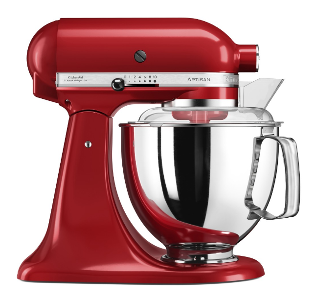 KitchenAid 4,8 L 5KSM175 Artisan Küchenmaschine Breadlover mit Messerschmidt Getreidemühlenvorsatz + Brotbackschüssel