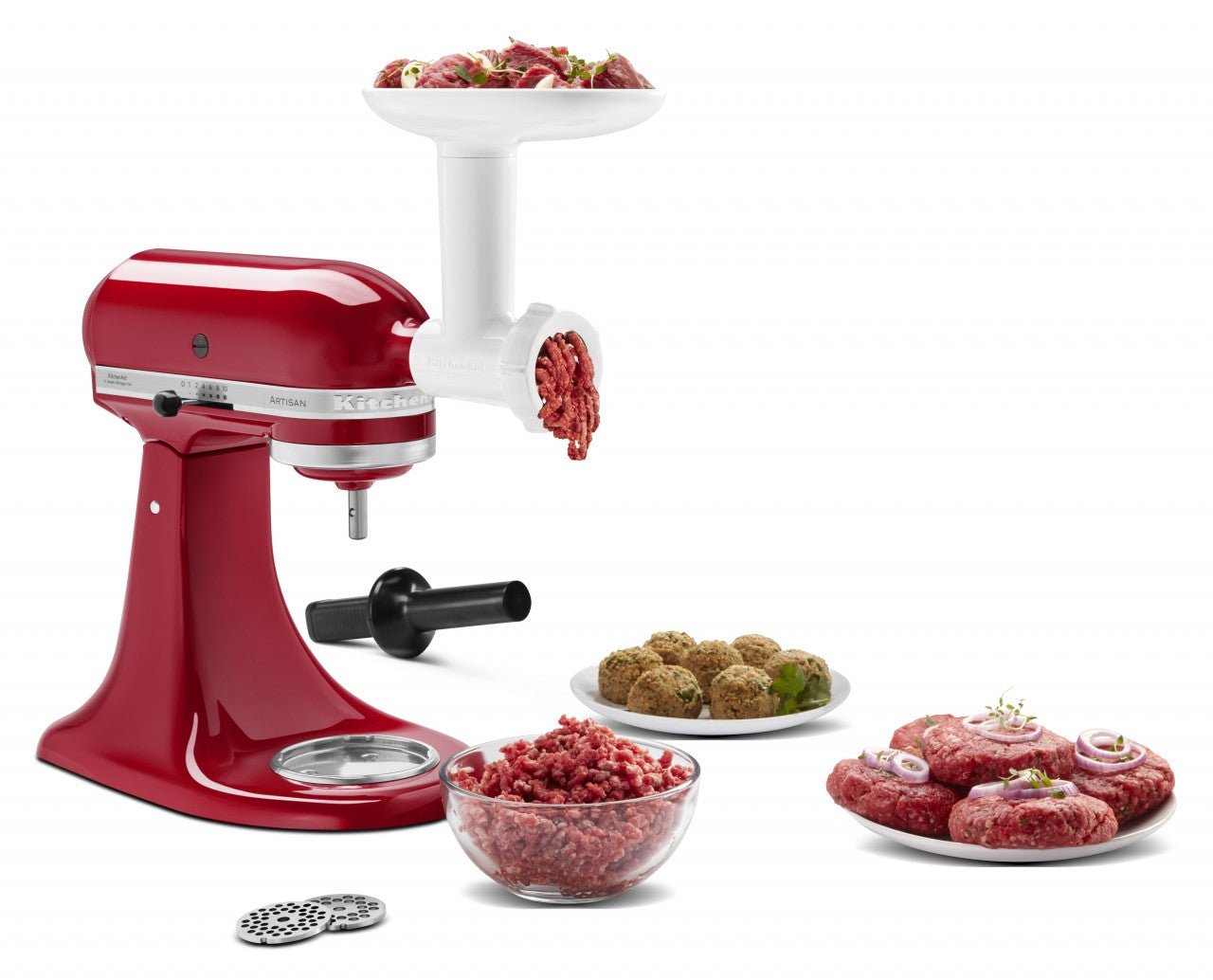 KitchenAid Fleischwolf Set 5KSMFGA mit Spritzgebäckvorsatz Gr. 5 KCCA
