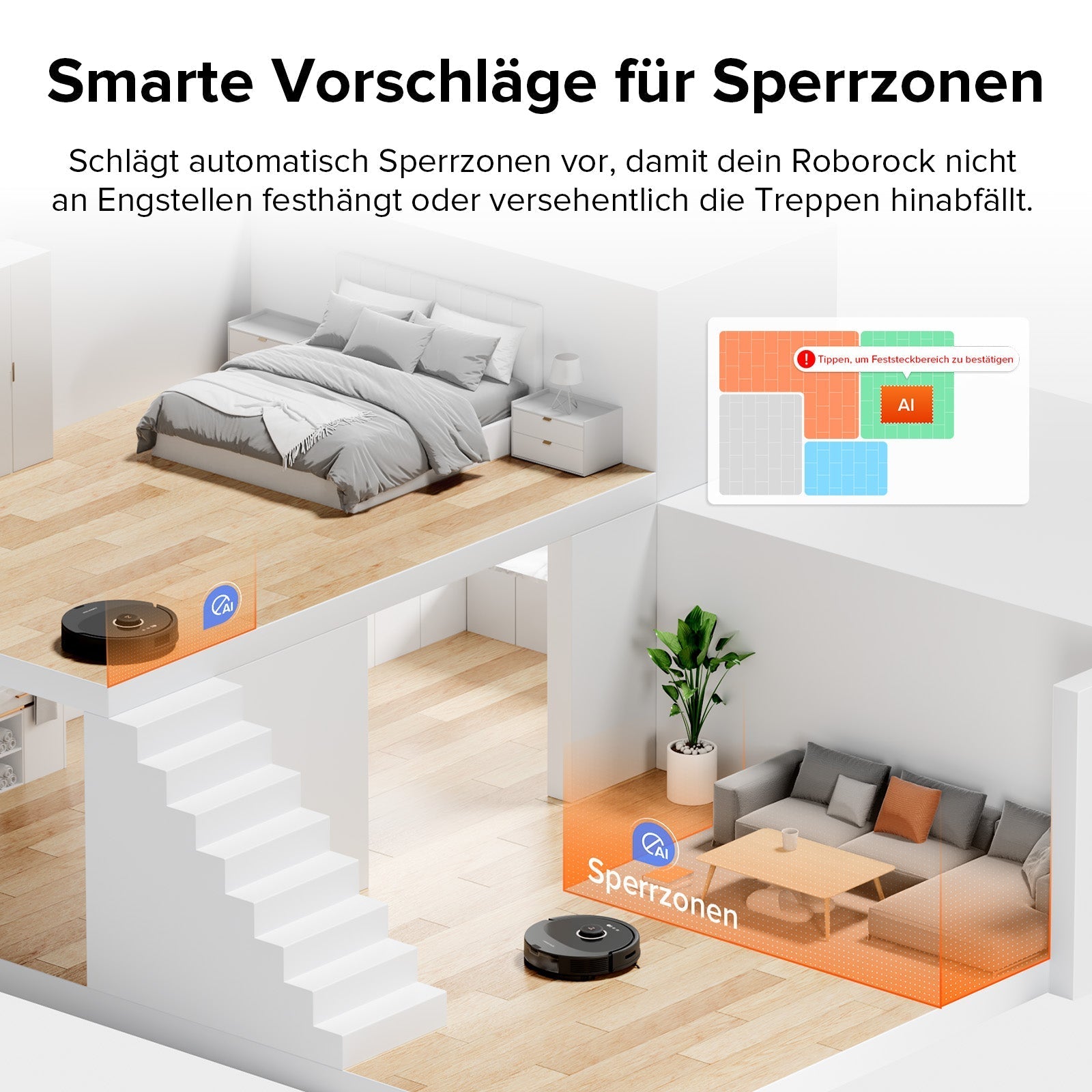 Roborock Q8 Max+ Saug- und Wischroboter mit Auto-Entleerungsstation