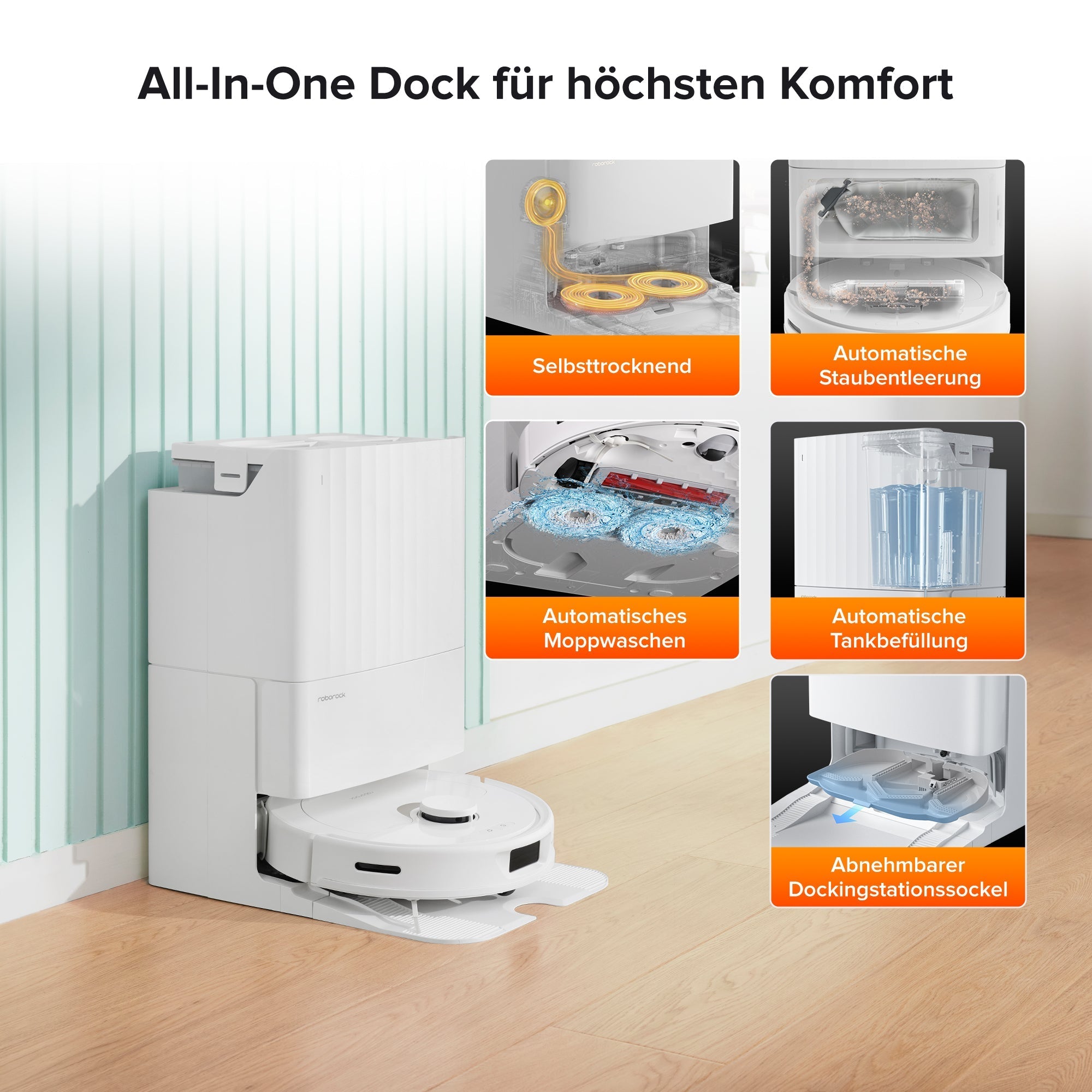 Roborock Qrevo Saugroboter mit Multifunktions-Dockingstation