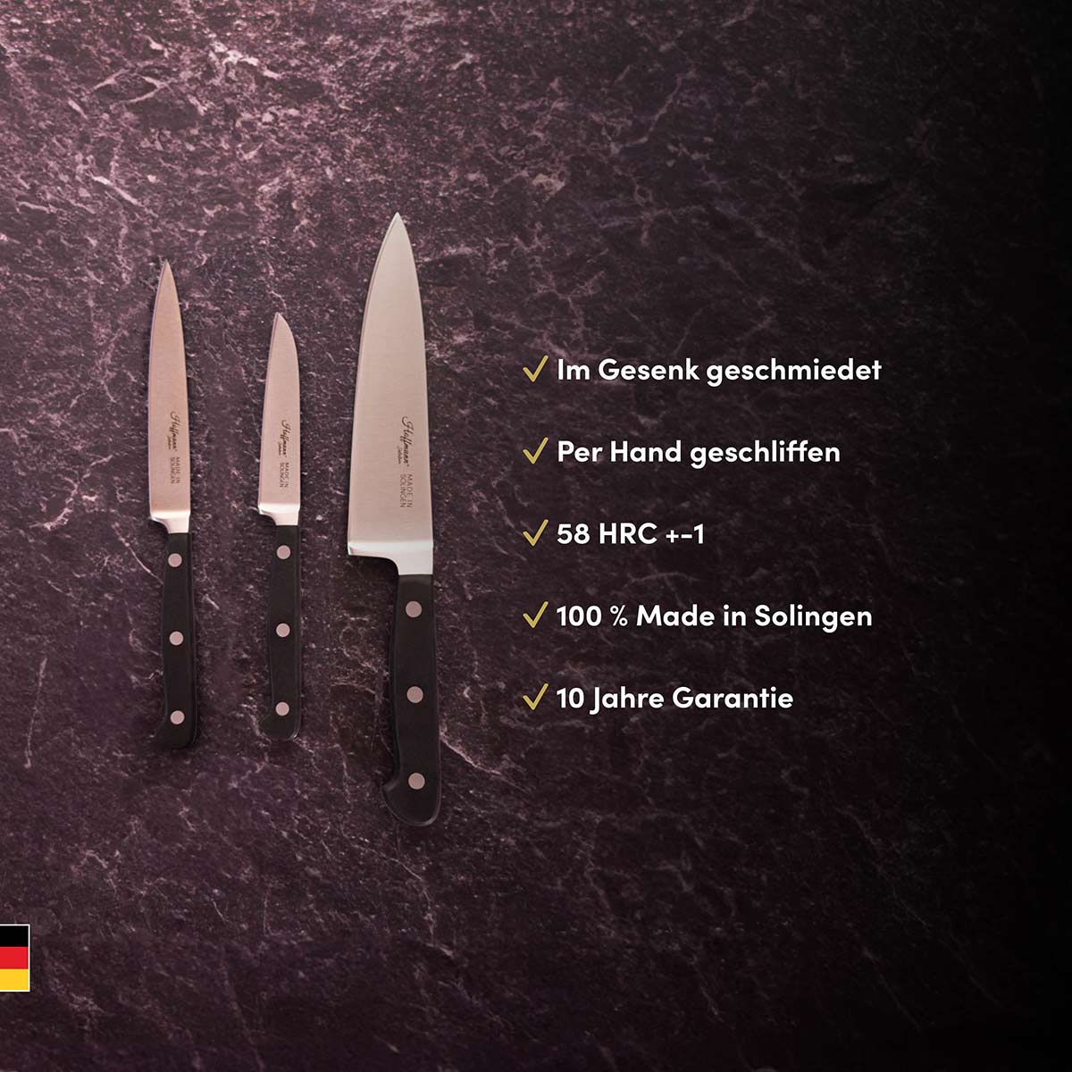 Messer Basisausstattung, 3-teilig I Made in Solingen