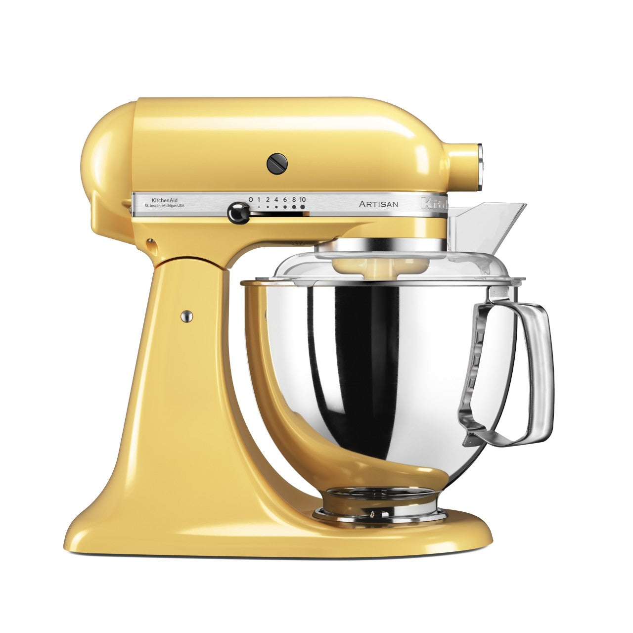 KitchenAid 4,8 L 5KSM175 Artisan Küchenmaschine Steellover mit Edelstahl-Werkzeugen