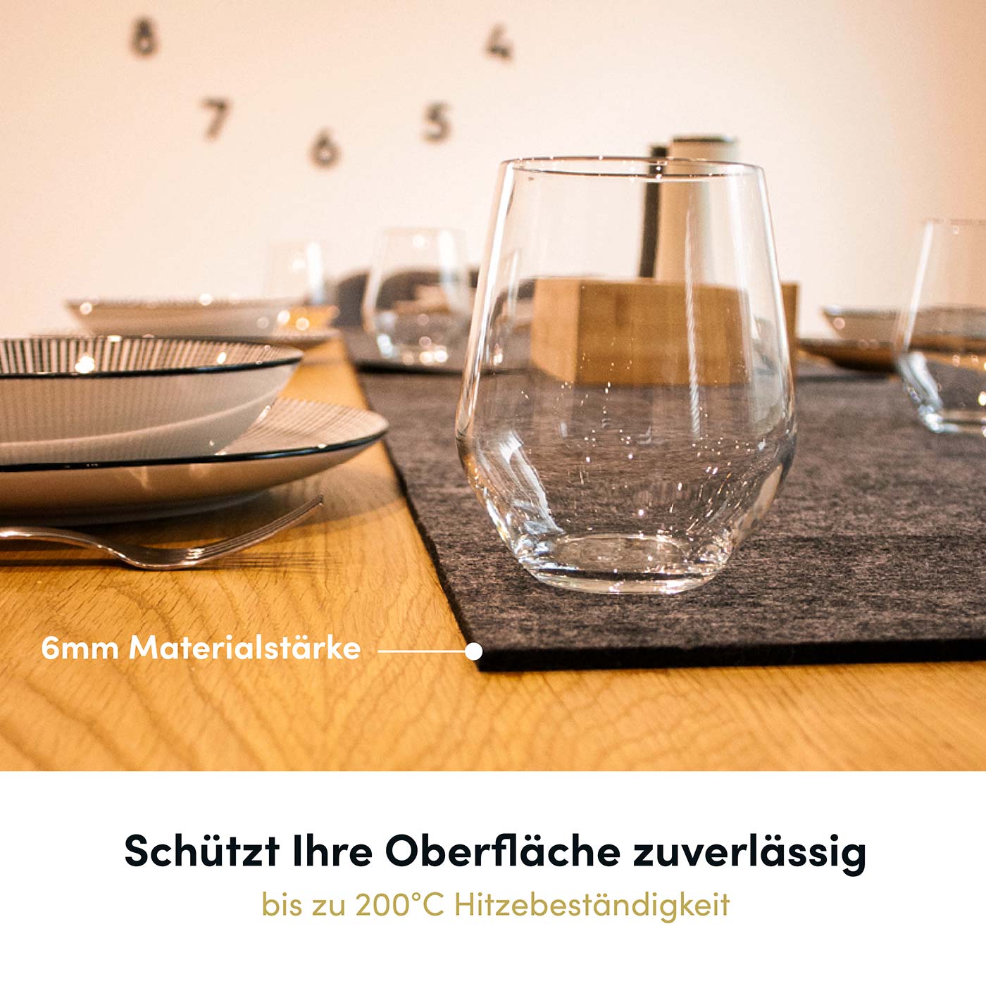 17-teilige Tischdeko: Tischläufer 150x40 cm I Platzsets I Untersetzer